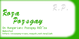 roza pozsgay business card